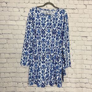 Coolibar Blue and White Printed Dress Spf 50
